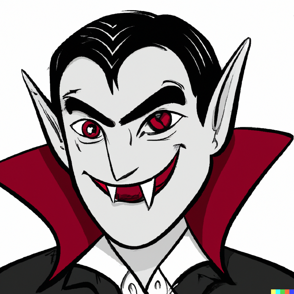 Drácula, creado para ilustrar el recreo de curiosidades especial Halloween