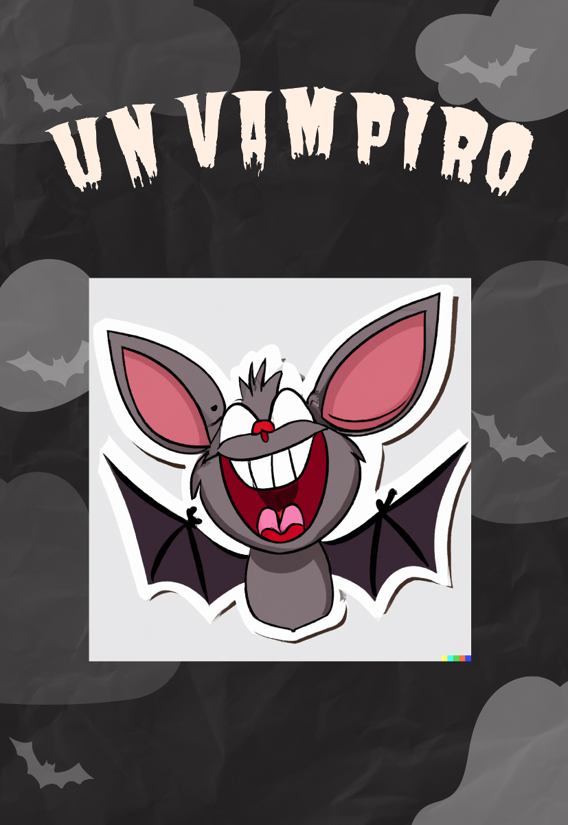 Diapositiva usada en el recreo de curiosidades para presentar a los vampiros de verdad