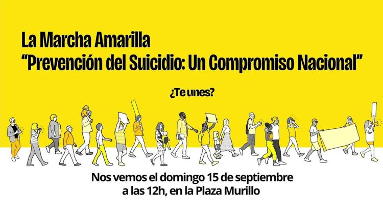 La Marcha Amarilla por el Día Mundial para la Prevención del Suicidio el 15 de septiembre en Madrid