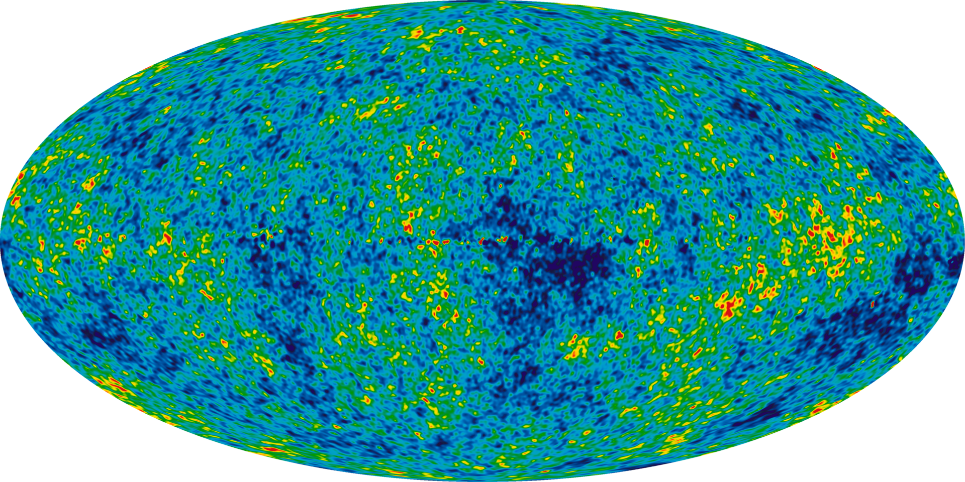 Anisotropías de la radiación de fondo de microondas captadas en 2010 por el satélite WMAP 
